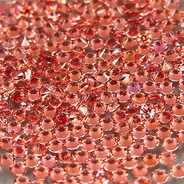 Шпинель падпараджа 0.48ct 1.2 мм 50 шт